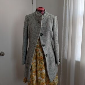 Elegant Green Wool Women's Coat